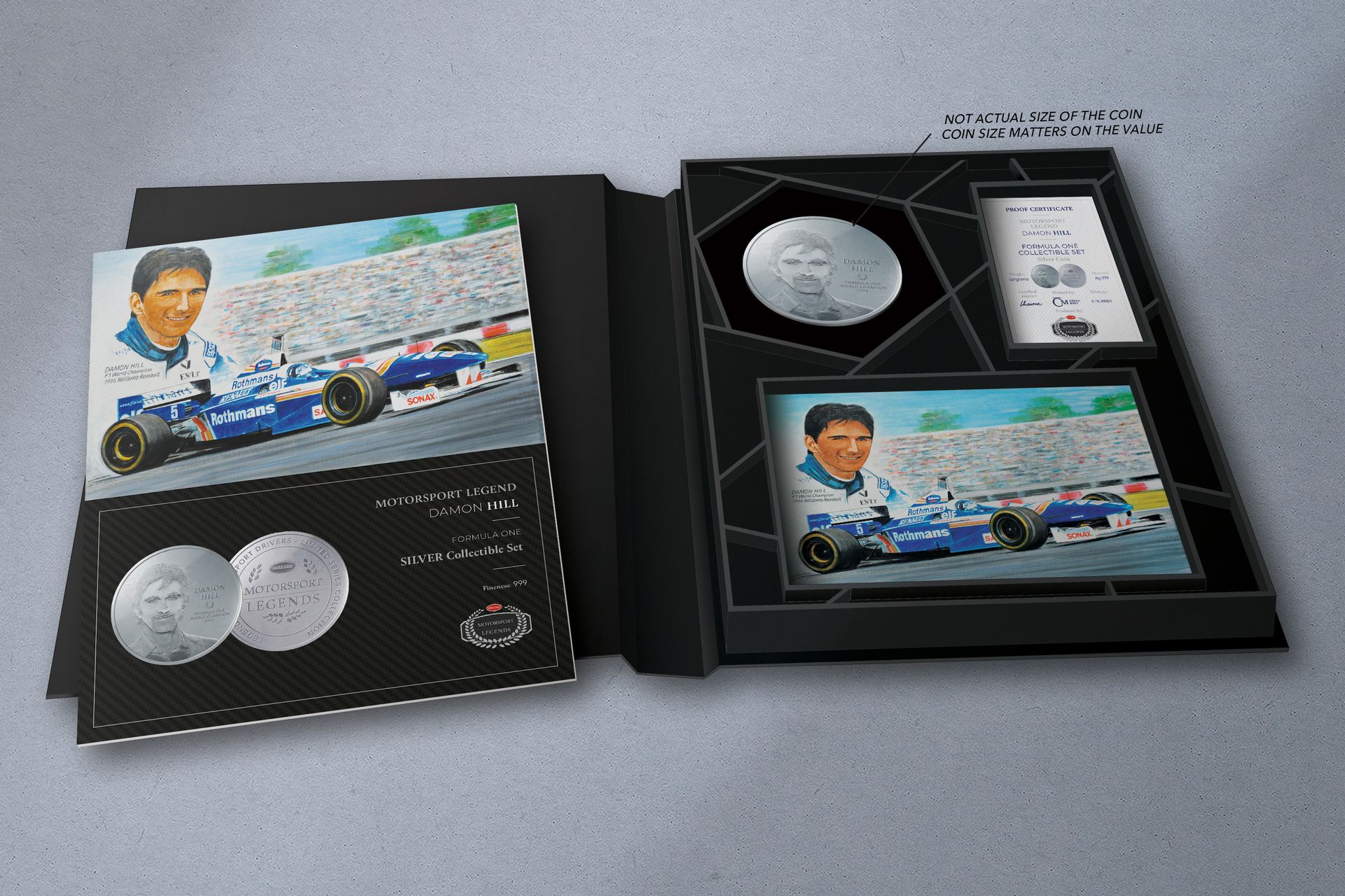 Stříbrná mince 1kg Damon Hill - galerie #1