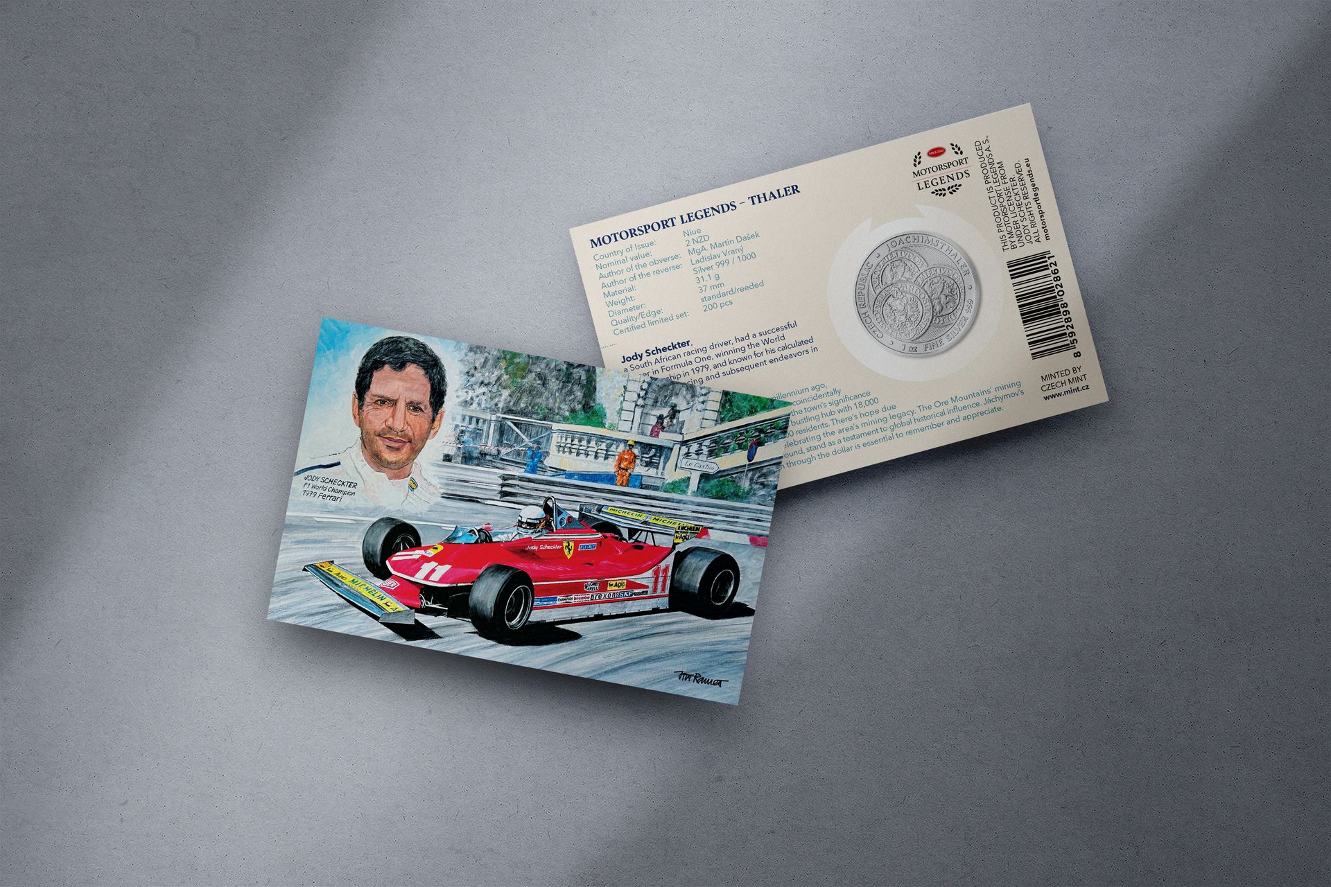 Stříbrný tolar 1oz Jody Scheckter - galerie #1