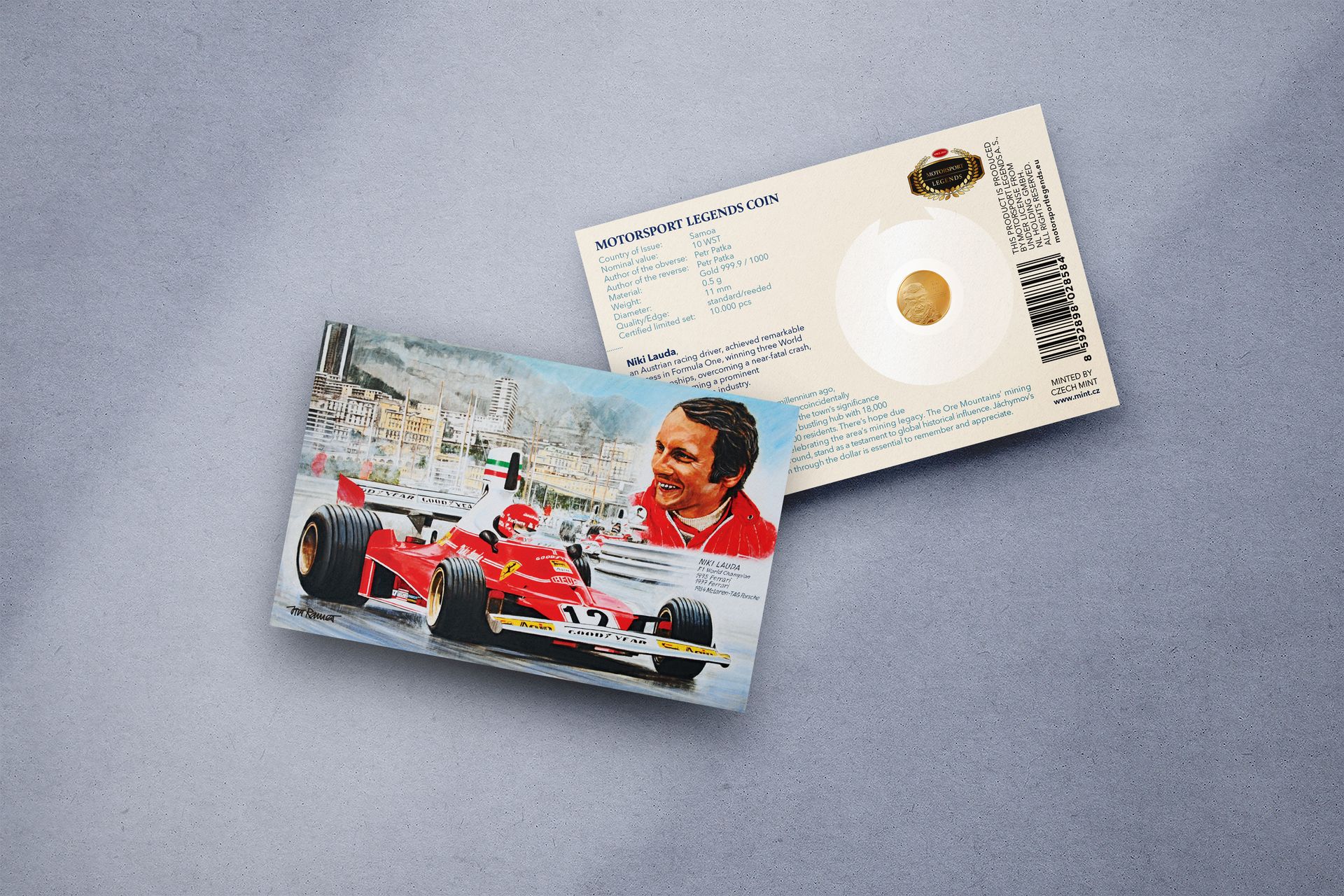 Zlatá mince 0,5g Niki Lauda - galerie #1