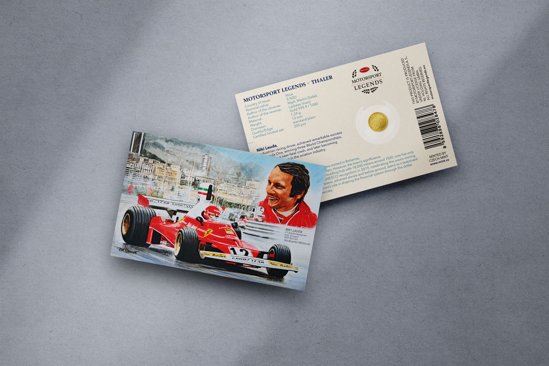 Zlatý tolar 1,24g Niki Lauda - galerie #1