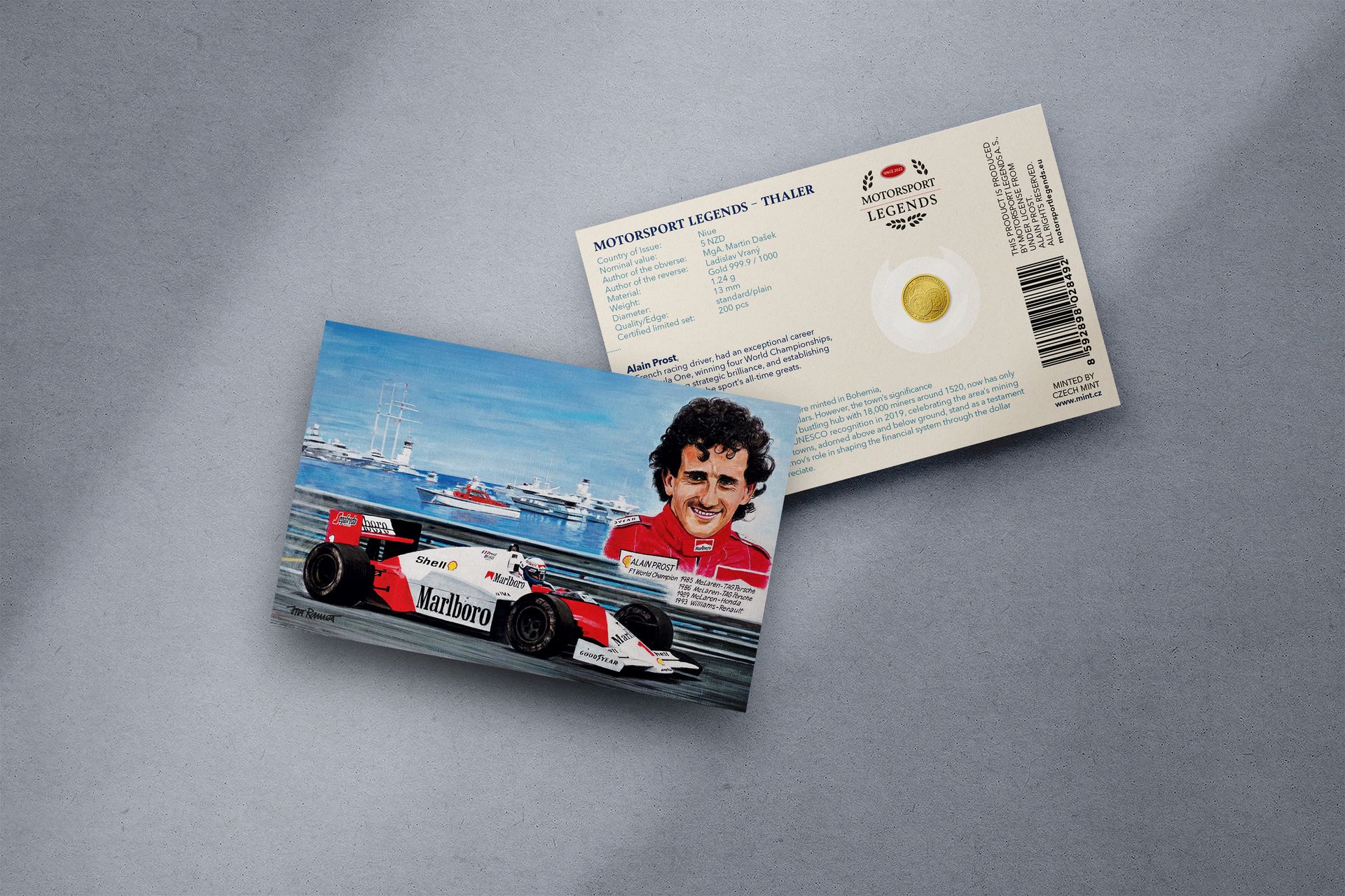 Zlatý tolar 1,24g Alain Prost - galerie #1