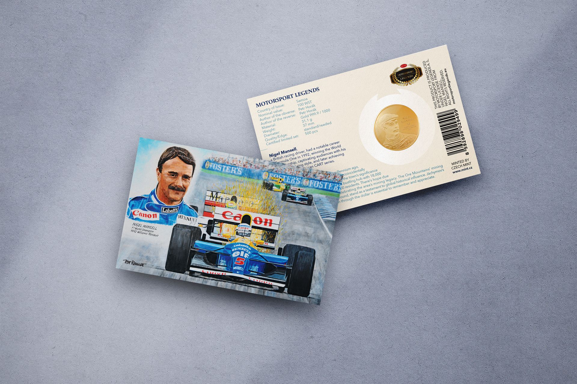Zlatá mince 1oz Nigel Mansell - galerie #2