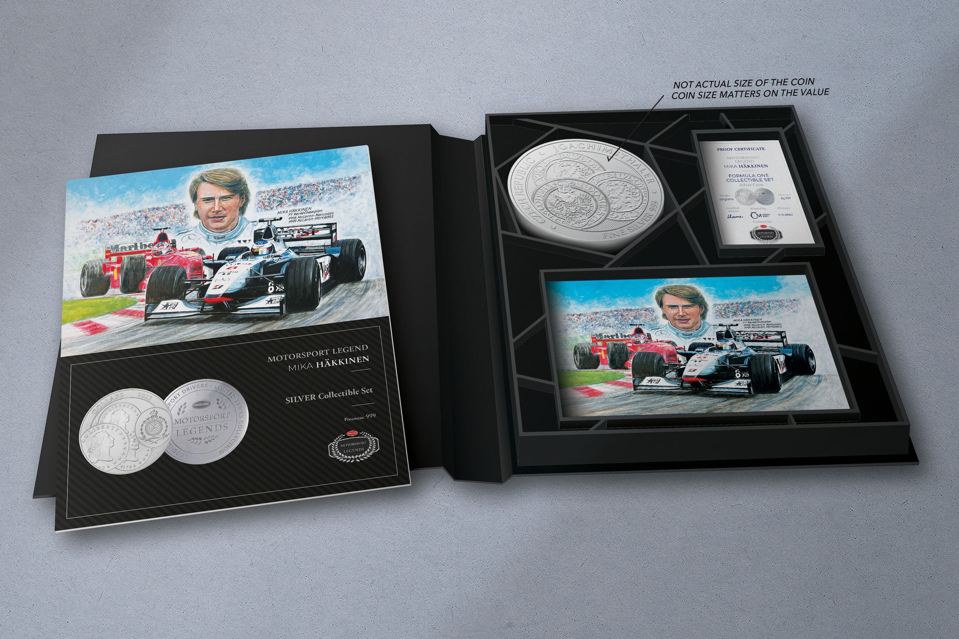 Stříbrný tolar 1kg Mika Häkkinen - galerie #1