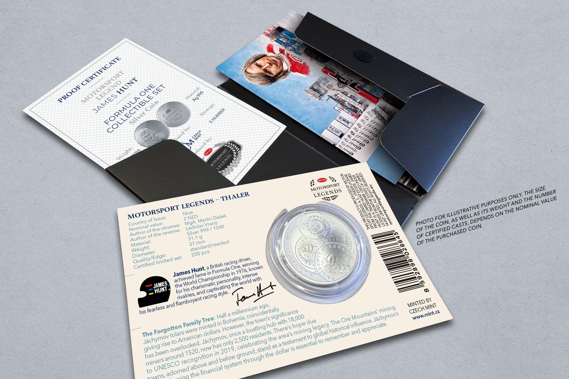 Stříbrný tolar 1oz James Hunt - galerie #2