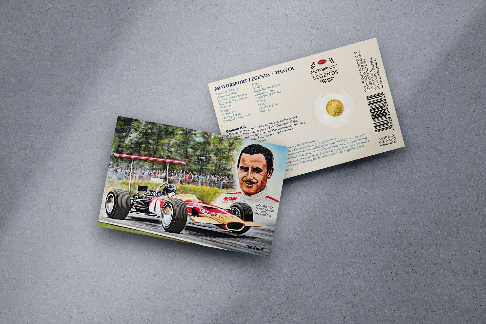 Zlatý tolar 1,24g Graham Hill - galerie #1