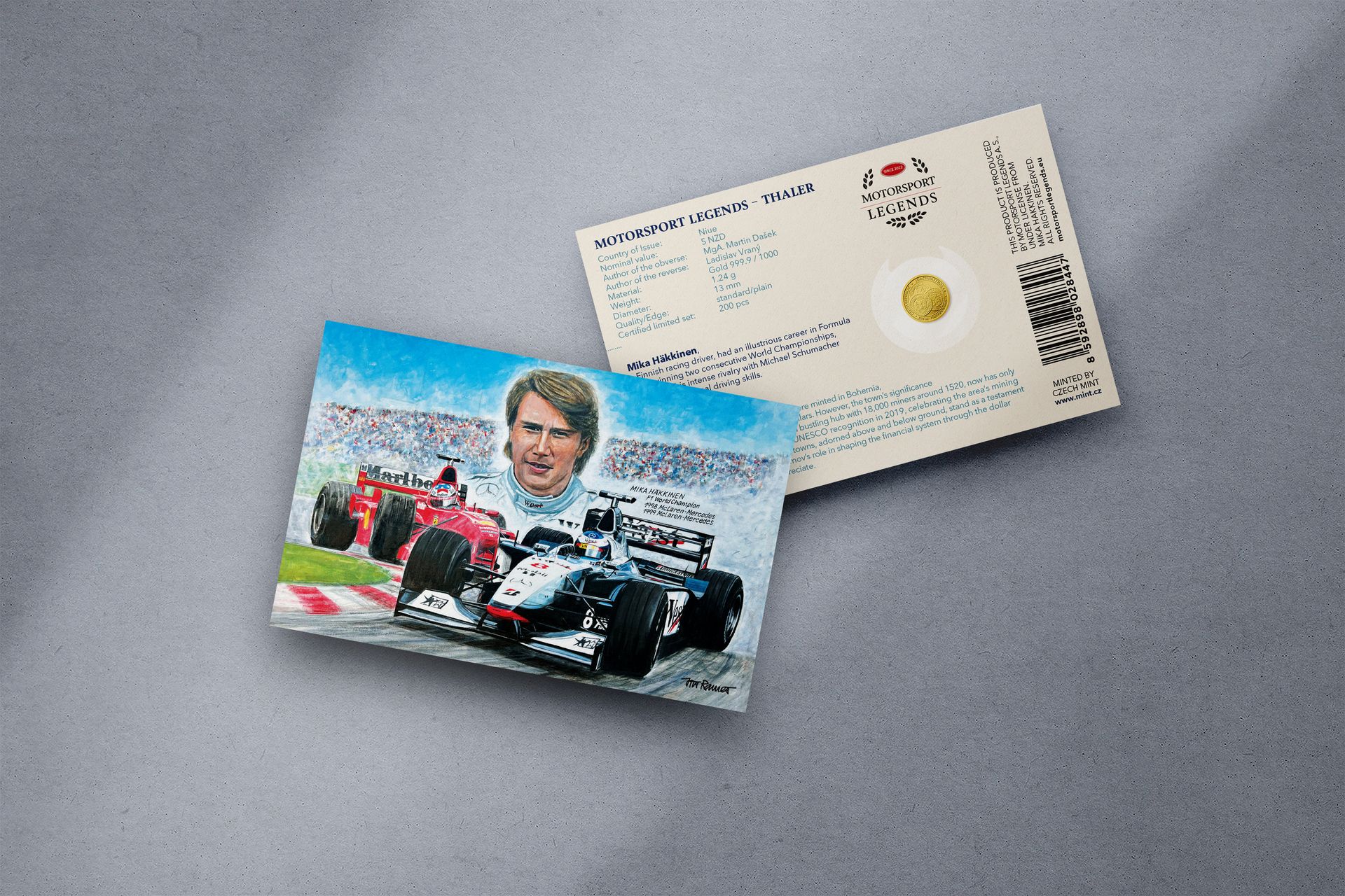 Zlatý tolar 1,24g Mika Häkkinen - galerie #1