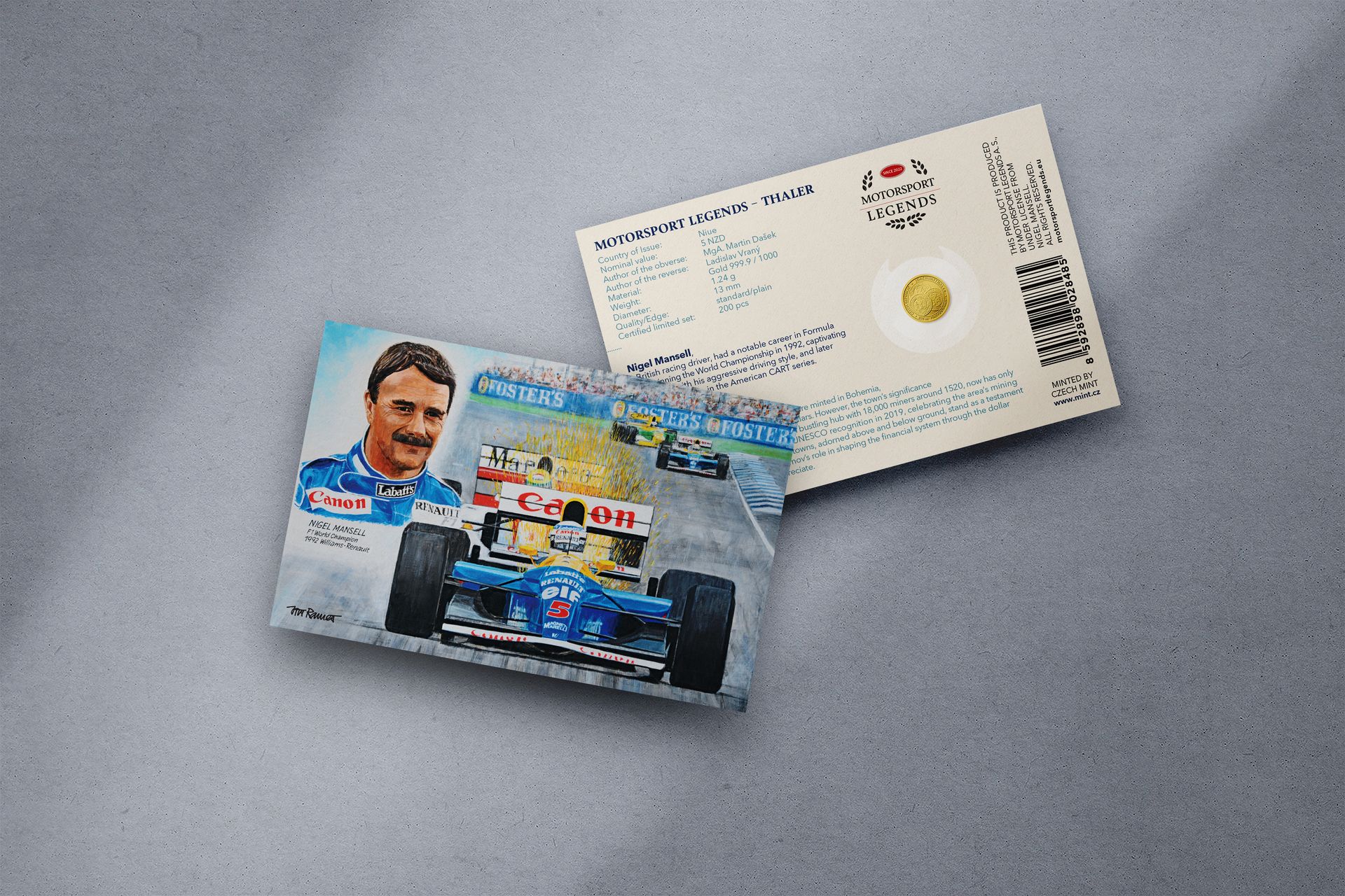 Zlatý tolar 1,24g Nigel Mansell - galerie #1