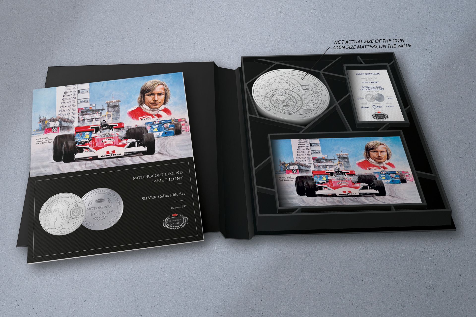 Stříbrný tolar 1kg James Hunt - galerie #1