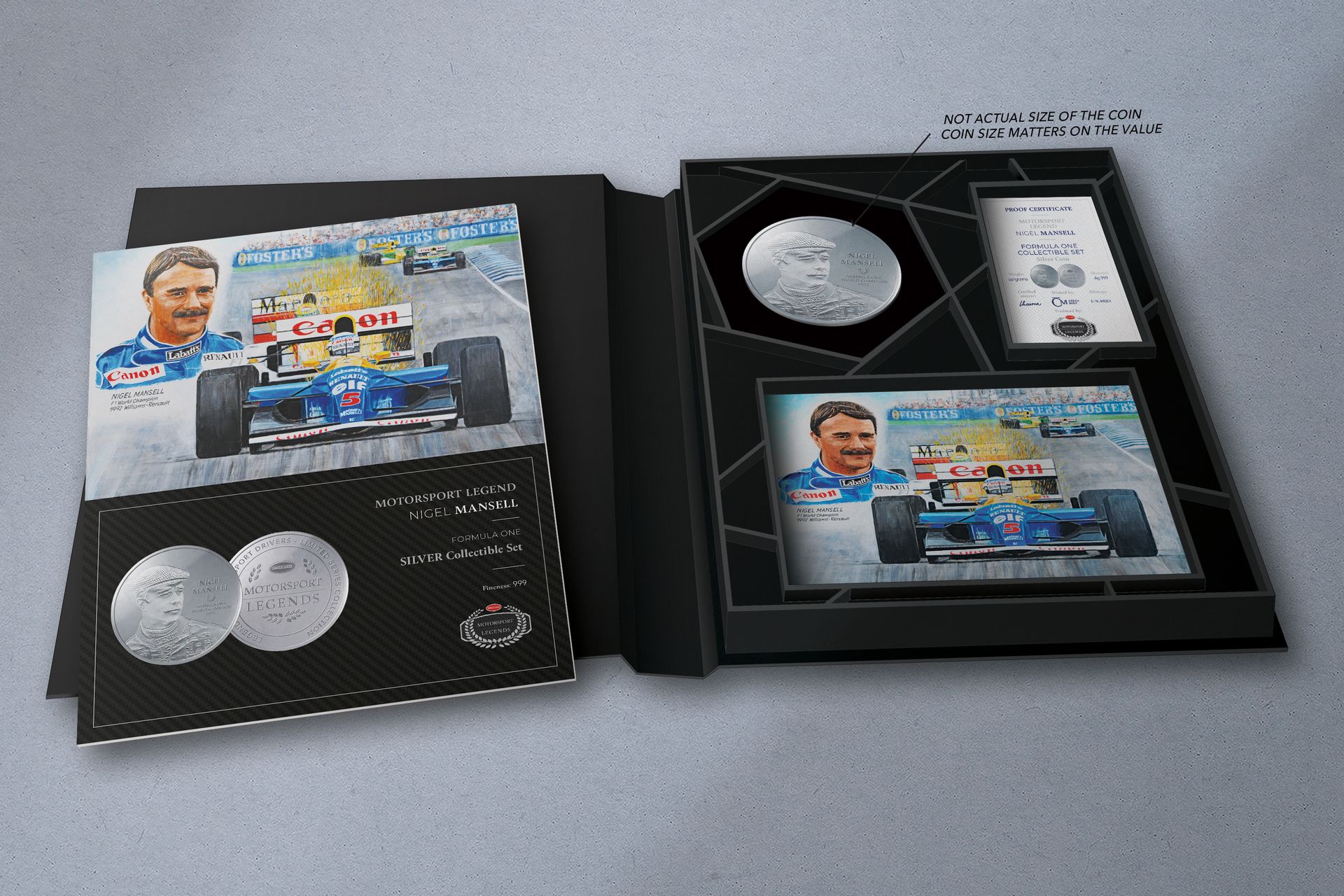 Stříbrná mince 5oz Nigel Mansell - galerie #1