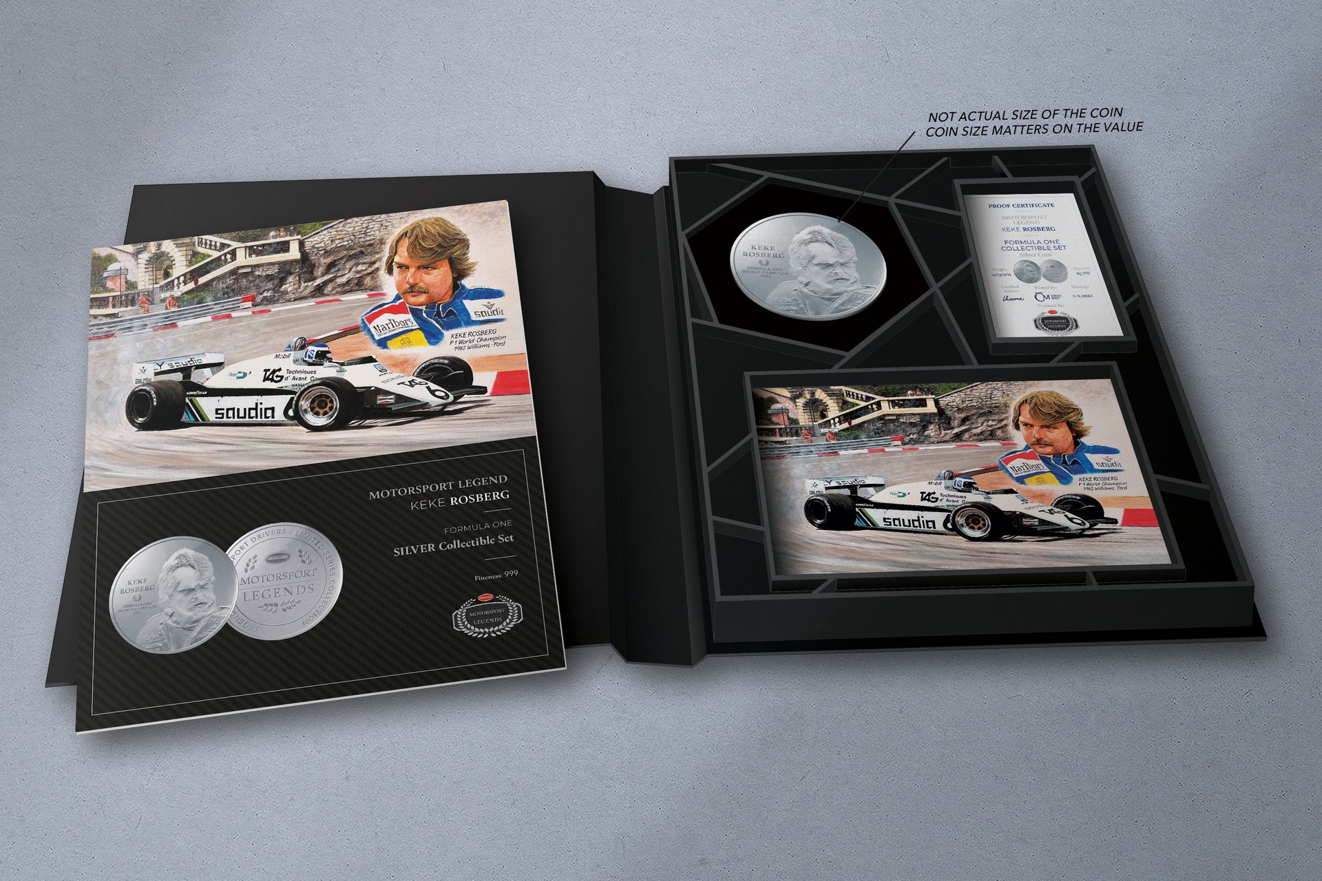 Stříbrná mince 5oz  Keke Rosberg - galerie #1