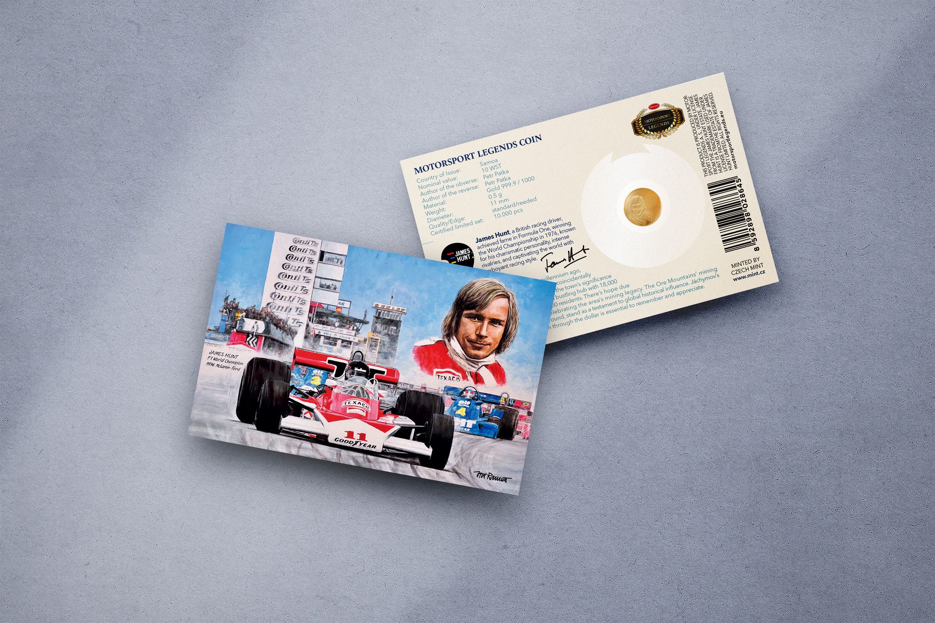 Zlatá mince 0,5g James Hunt - galerie #1