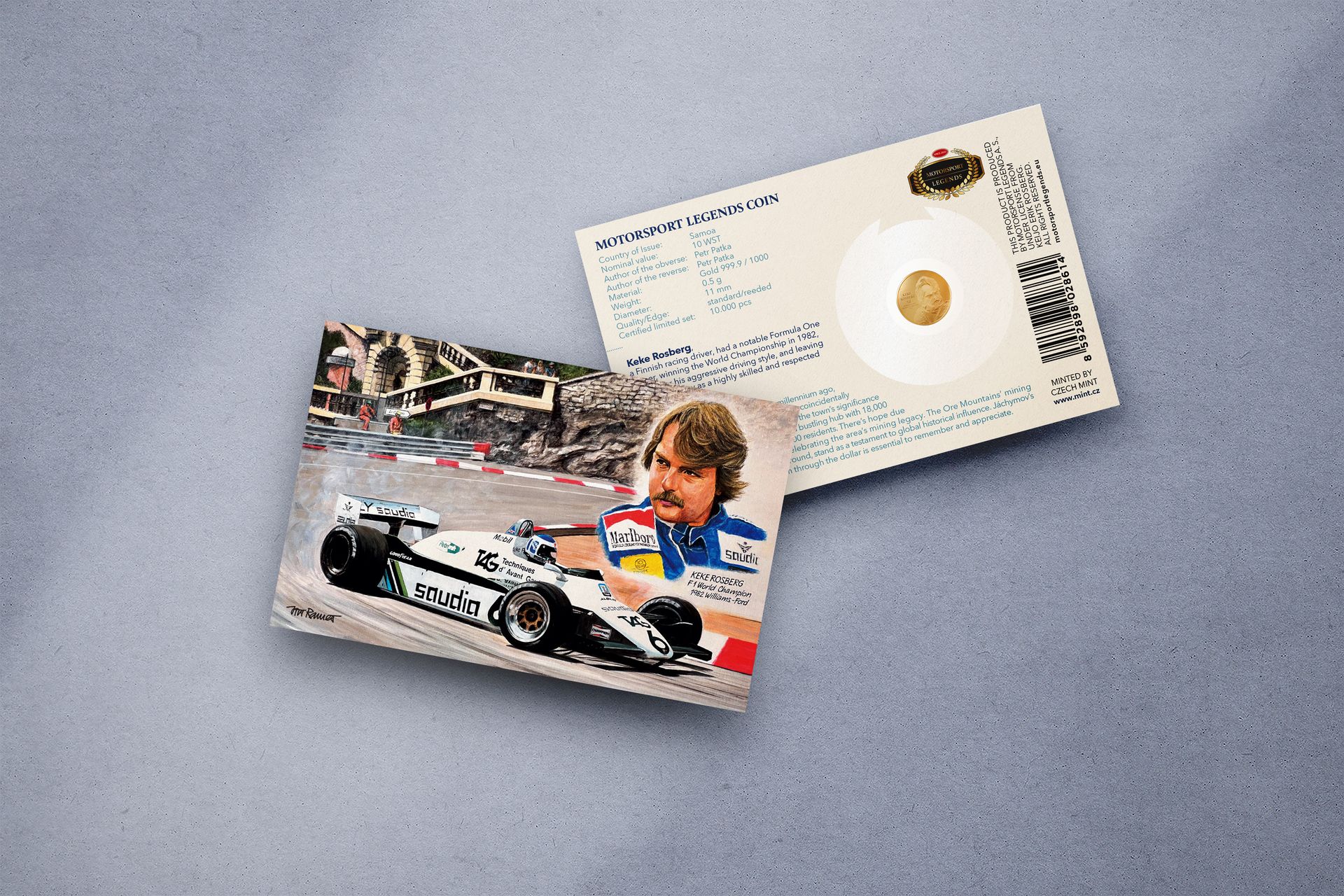 Zlatá mince 0,5g  Keke Rosberg - galerie #1
