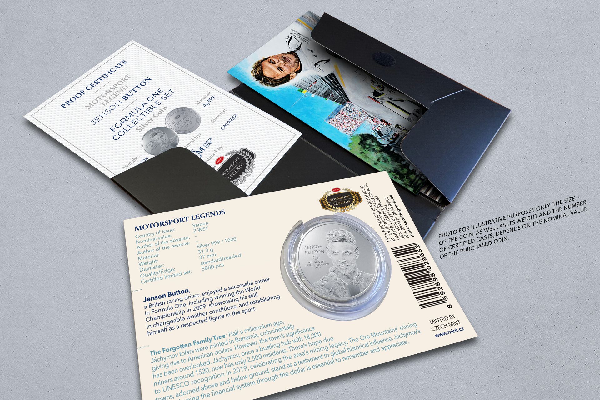 Stříbrná mince 1oz Jenson Button - galerie #1