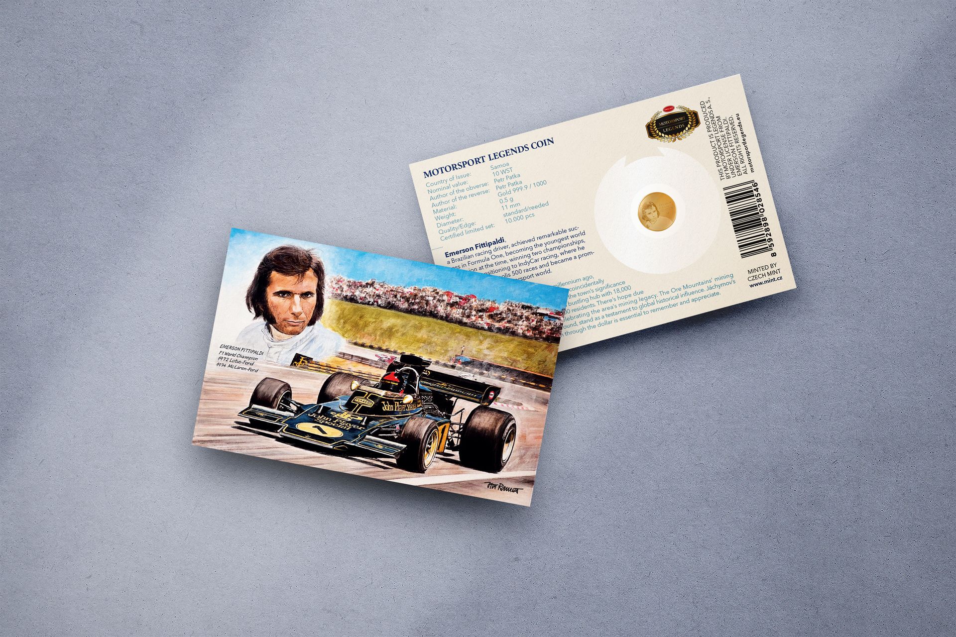 Gold coin 0,5g Emerson Fittipaldi - gallery #1