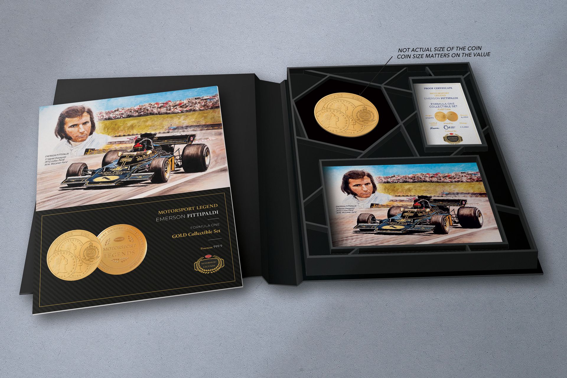 Gold thaler 10oz Emerson Fittipaldi - gallery #1