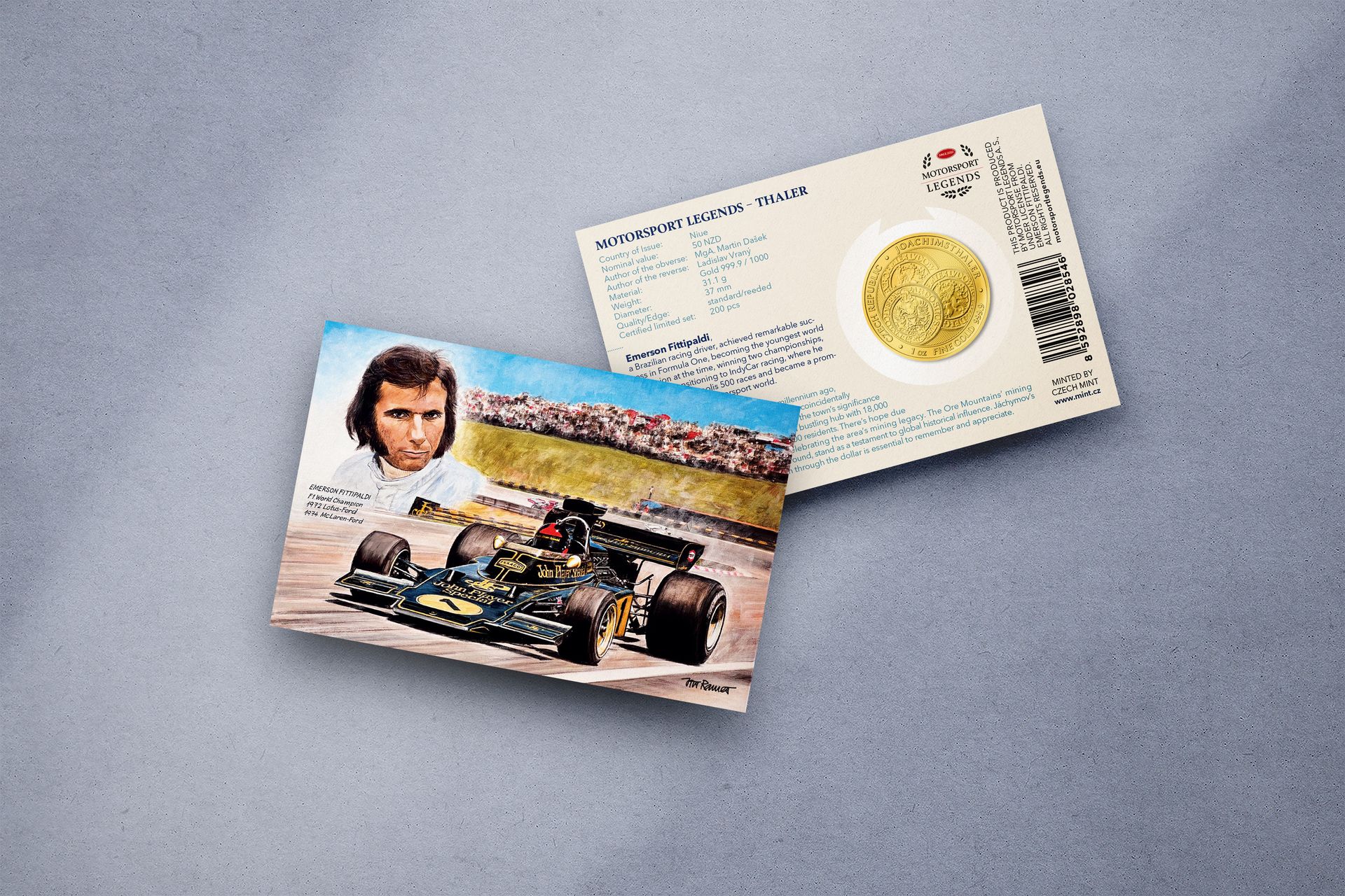 Gold thaler 1oz Emerson Fittipaldi - gallery #1