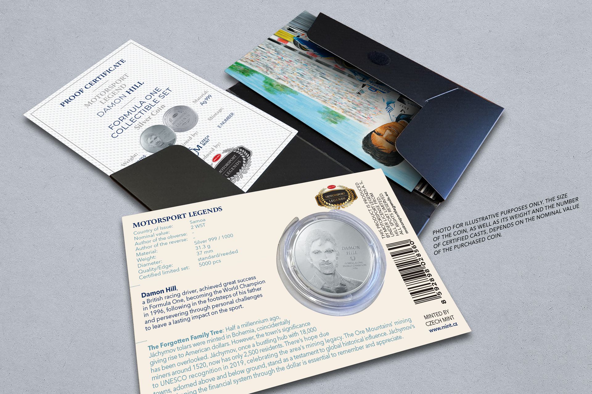 Stříbrná mince 1oz  Damon Hill - galerie #1