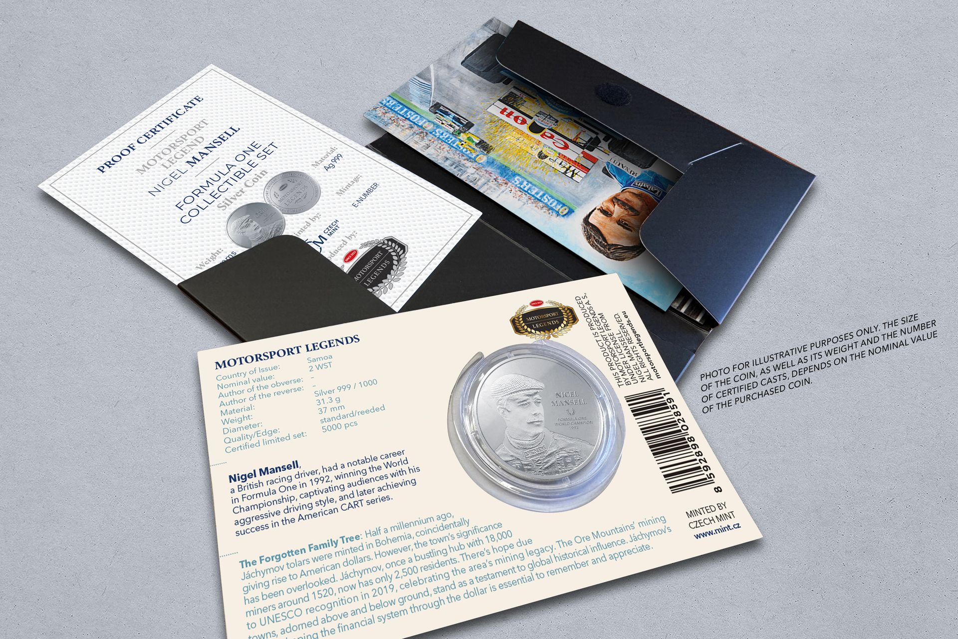 Stříbrná mince 1oz  Nigel Mansell - galerie #1