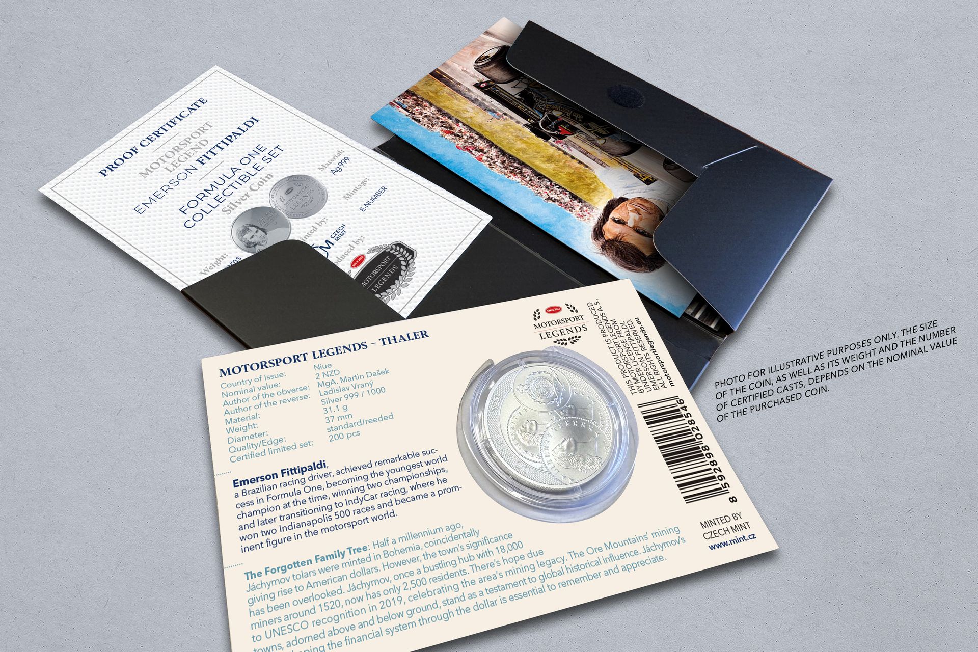 Stříbrný tolar 1oz Emerson Fittipaldi - galerie #2