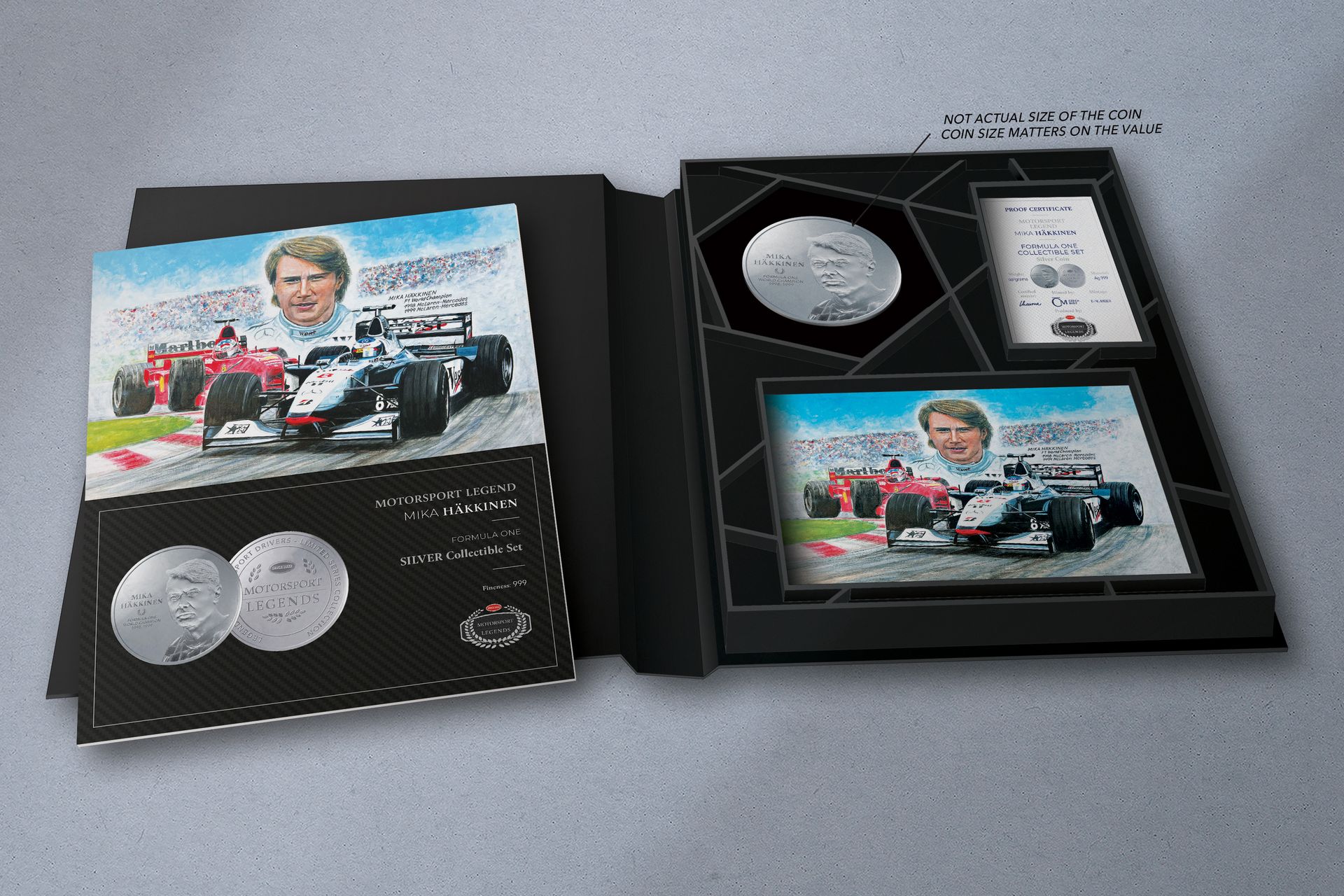 Stříbrná mince 5oz Mika Häkkinen - galerie #1