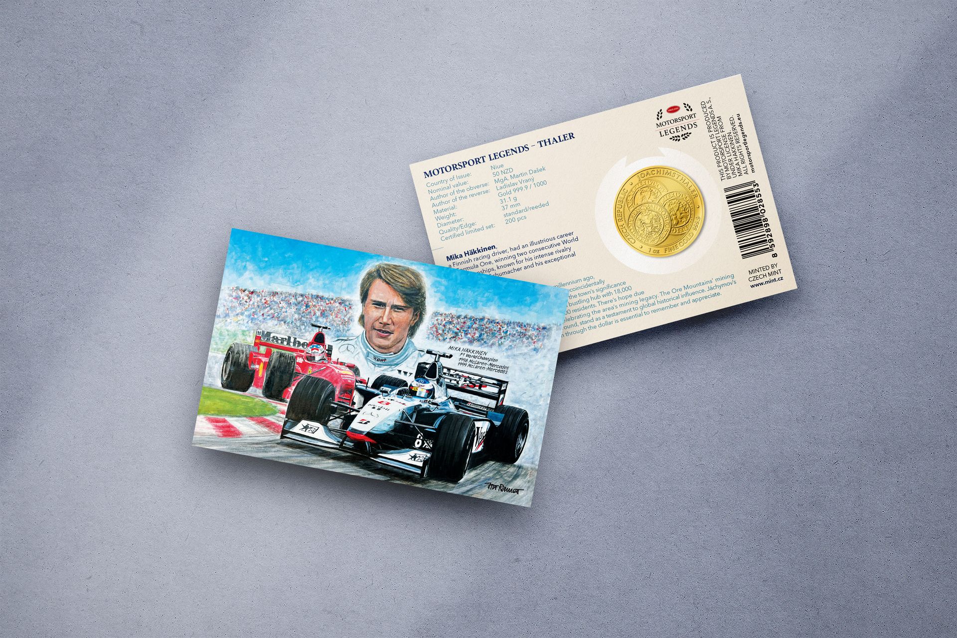 Zlatý tolar 1oz Mika Häkkinen - galerie #1