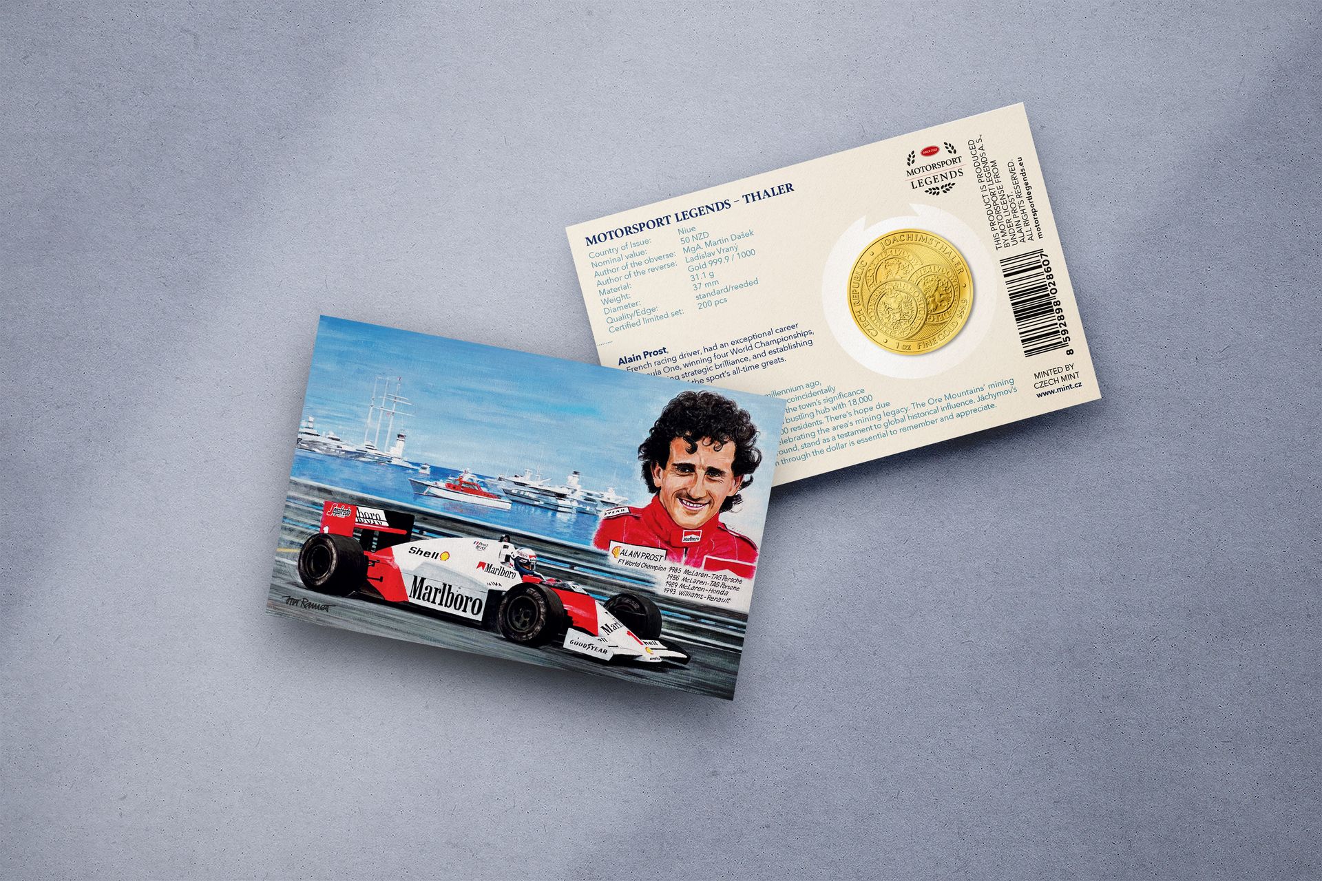 Zlatý tolar 1oz Alain Prost - galerie #1
