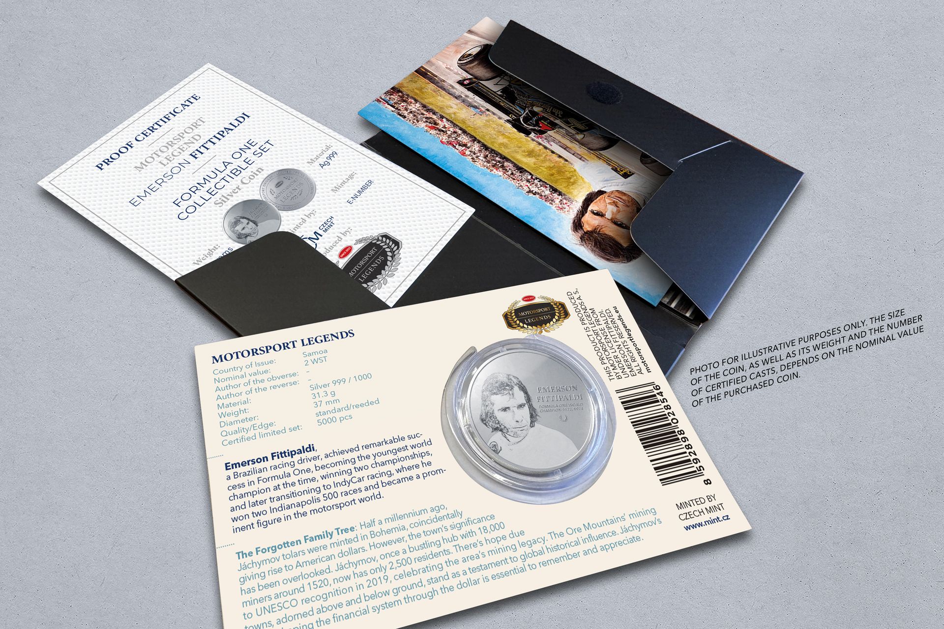 Stříbrná mince 1oz Emerson Fittipaldi - galerie #1