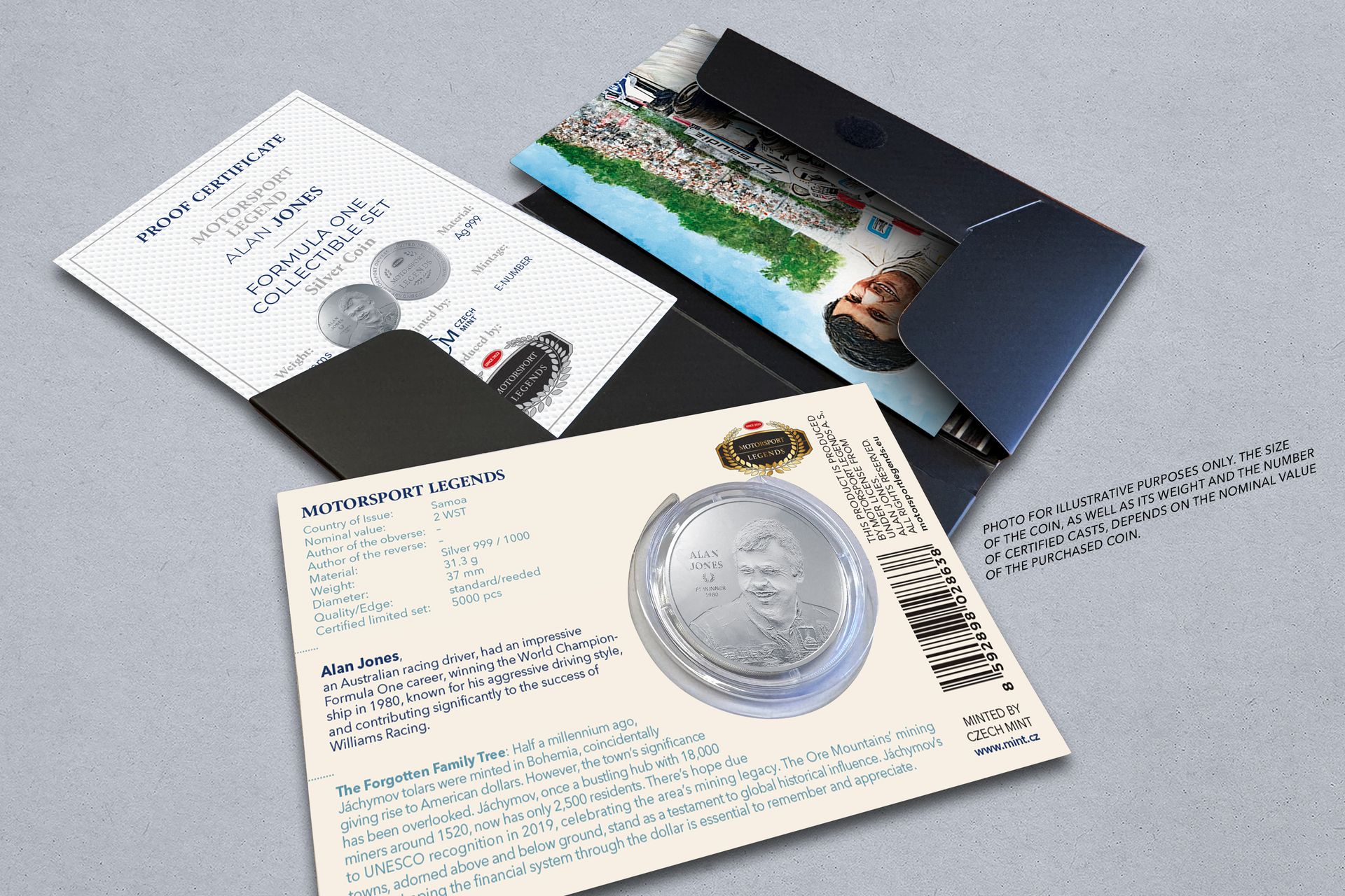 Stříbrná mince 1oz Alan Jones - galerie #1