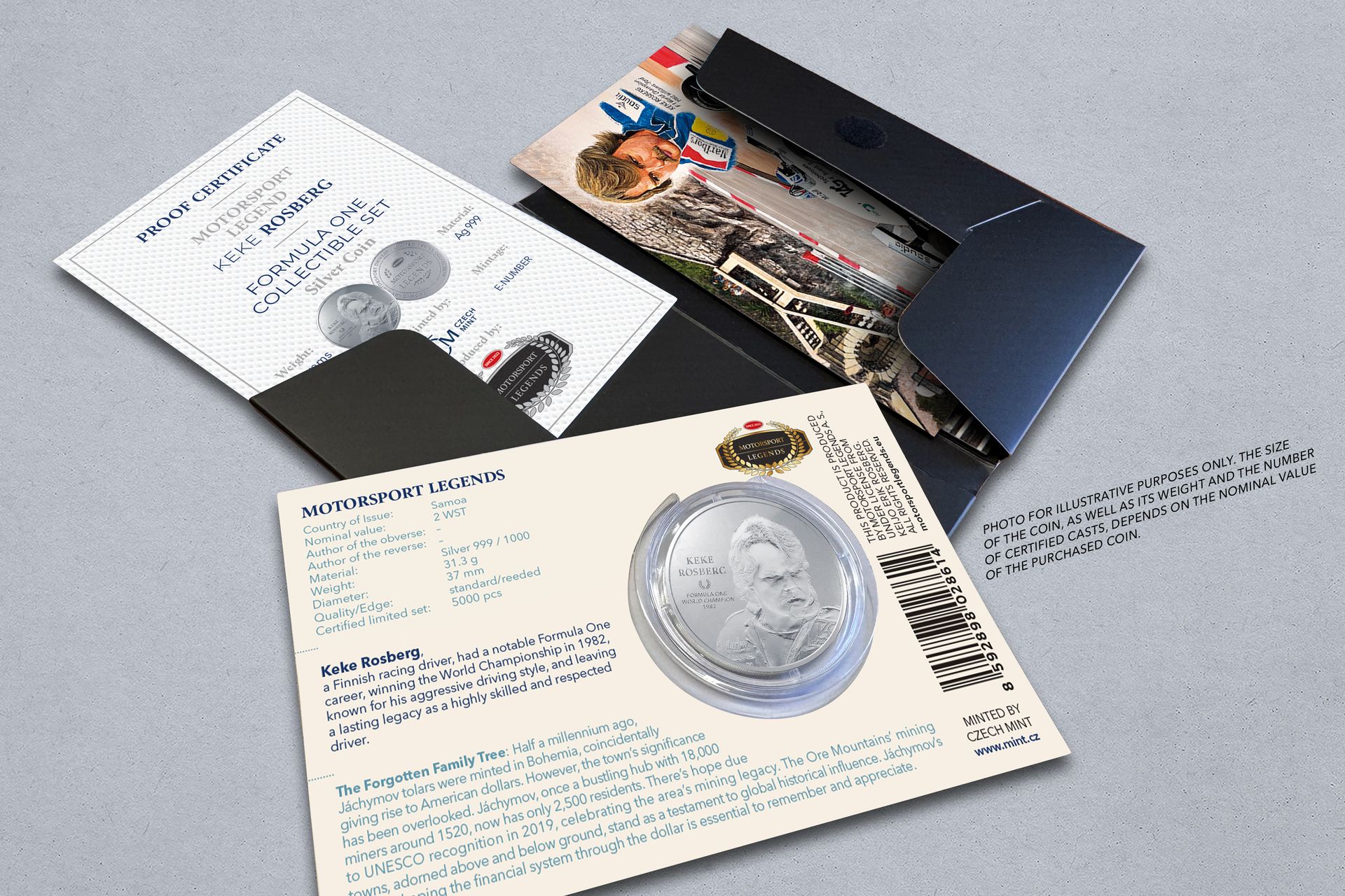 Stříbrná mince 1oz Keke Rosberg - galerie #1