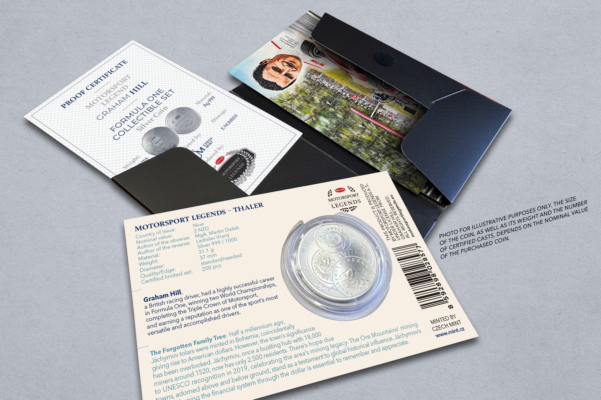 Stříbrný tolar 1oz Graham Hill - galerie #2