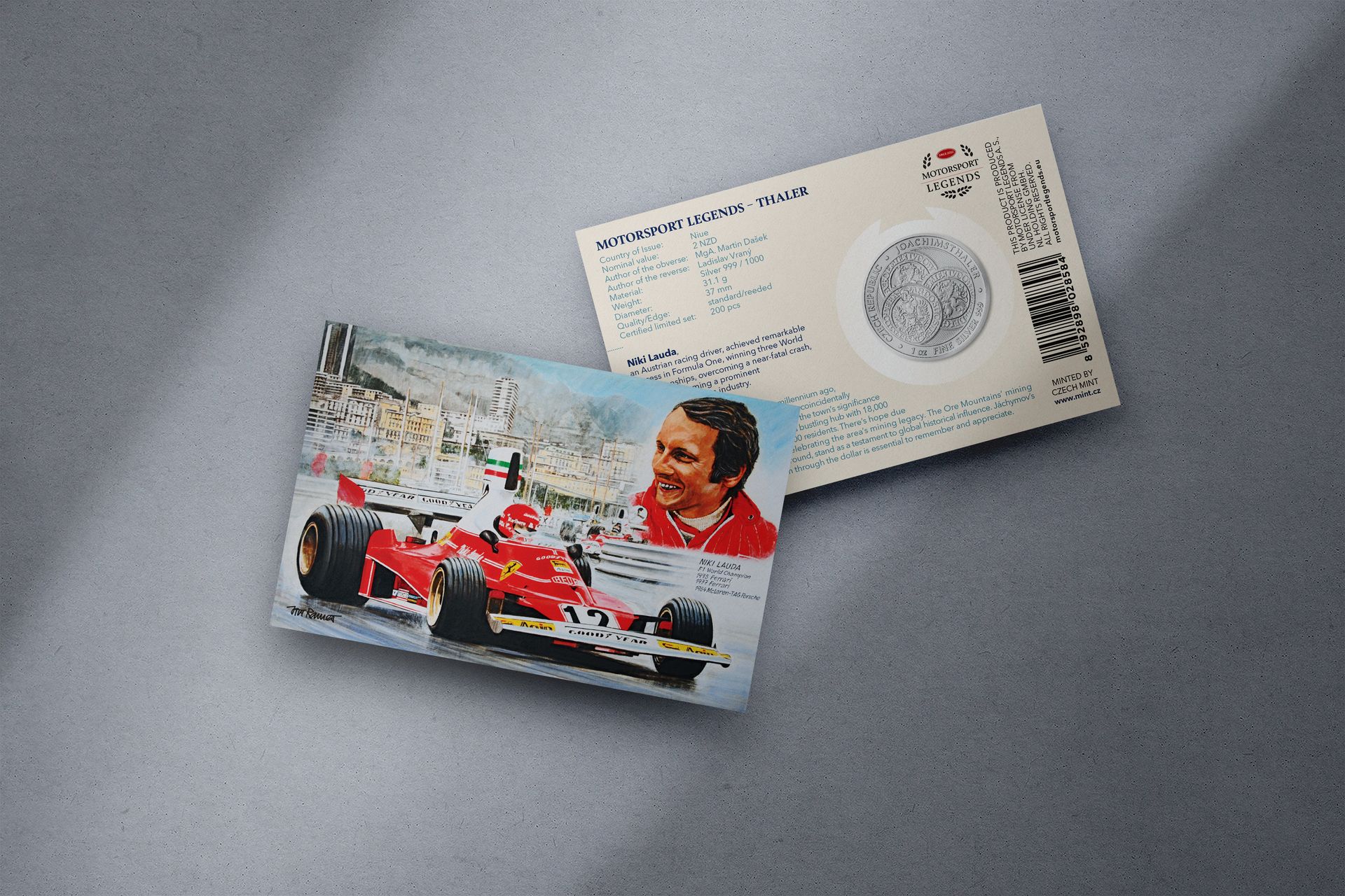 Stříbrný tolar 1oz Niki Lauda - galerie #1