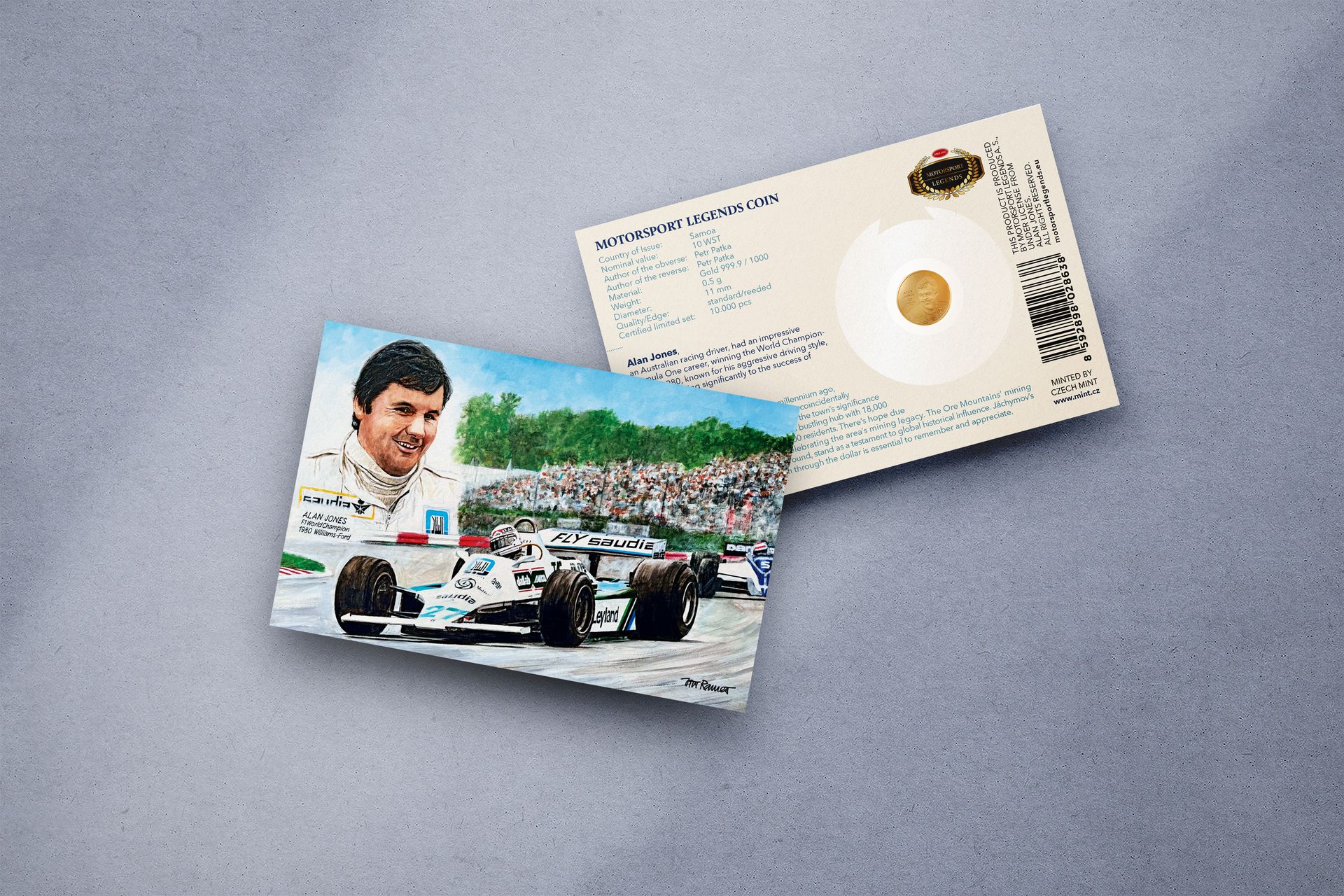 Zlatá mince 0,5g Alan Jones - galerie #1