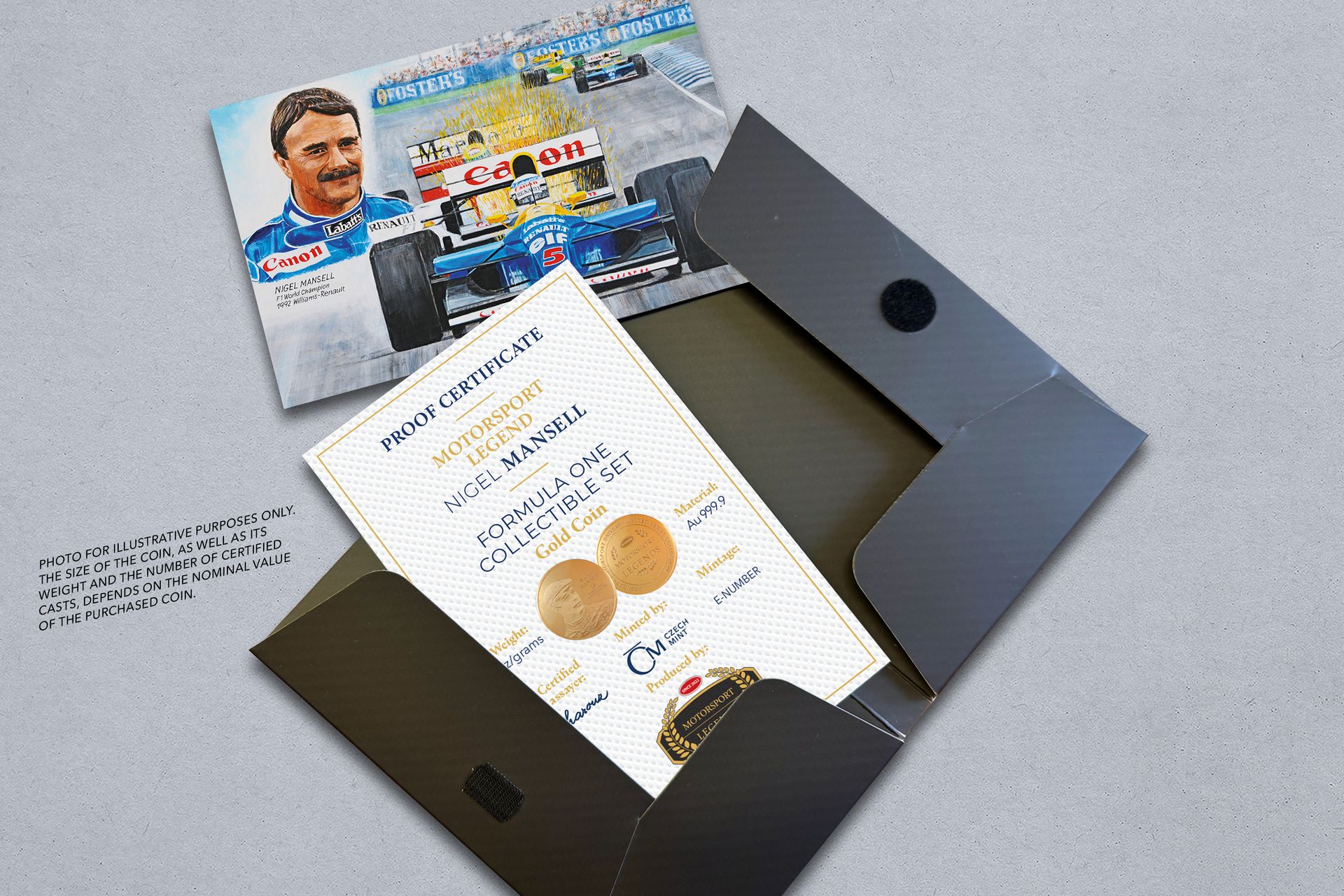 Zlatá mince 0,5g  Nigel Mansell - galerie #2