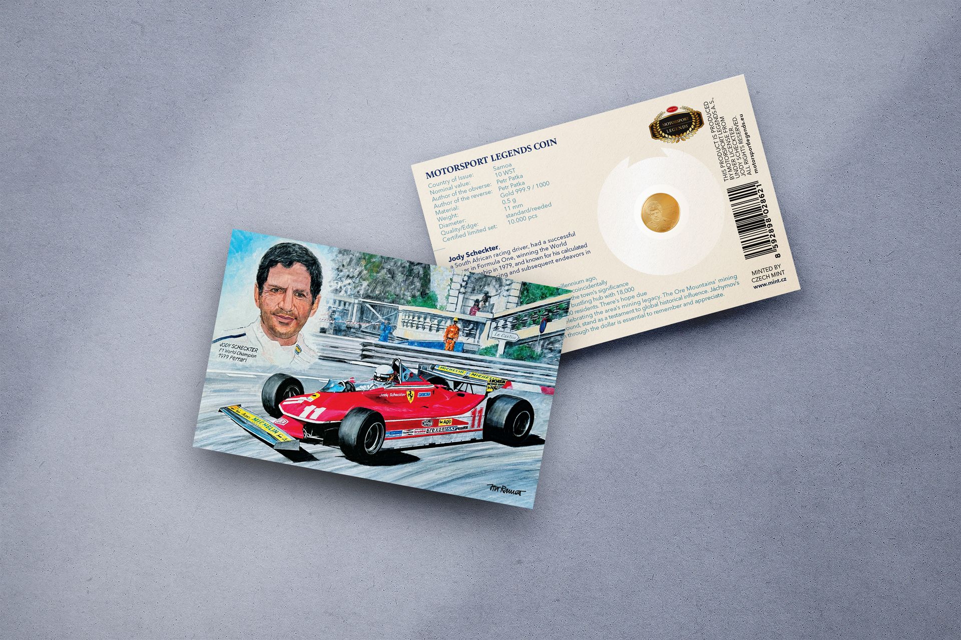 Zlatá mince 0,5g  Jody Scheckter - galerie #1