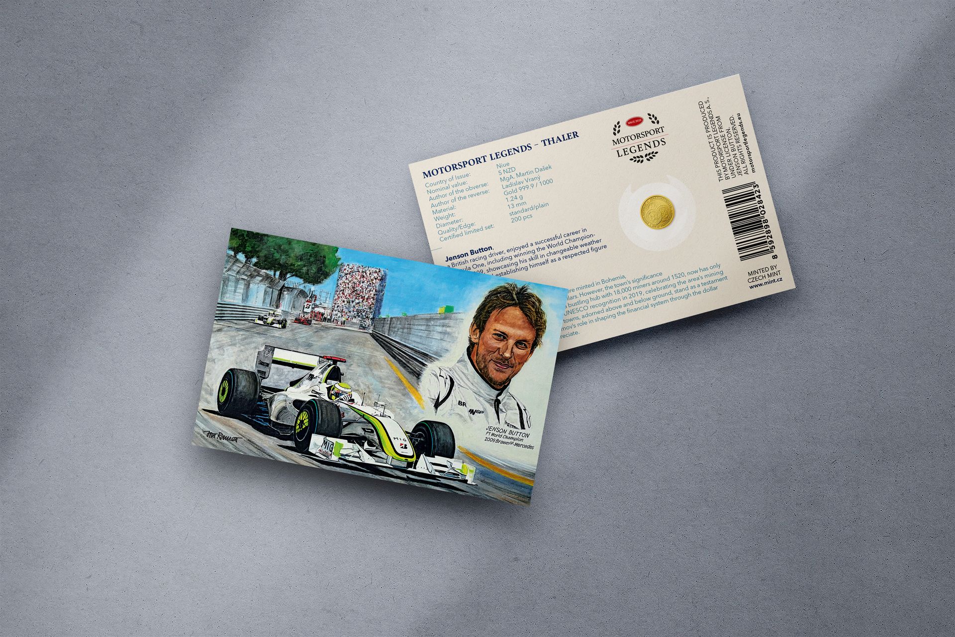 Zlatý tolar 1,24g Jenson Button - galerie #1