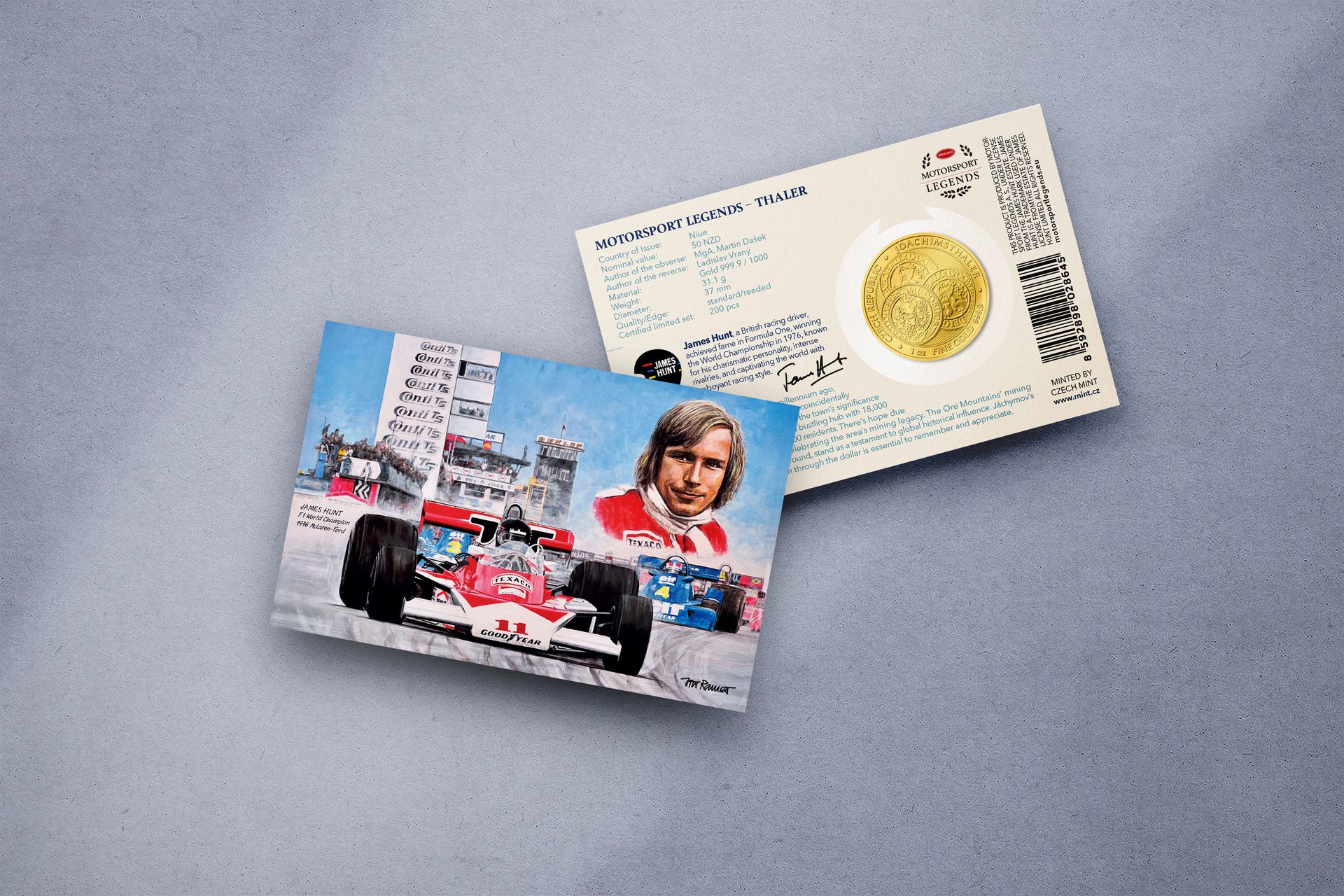 Zlatý tolar 1oz James Hunt - galerie #1