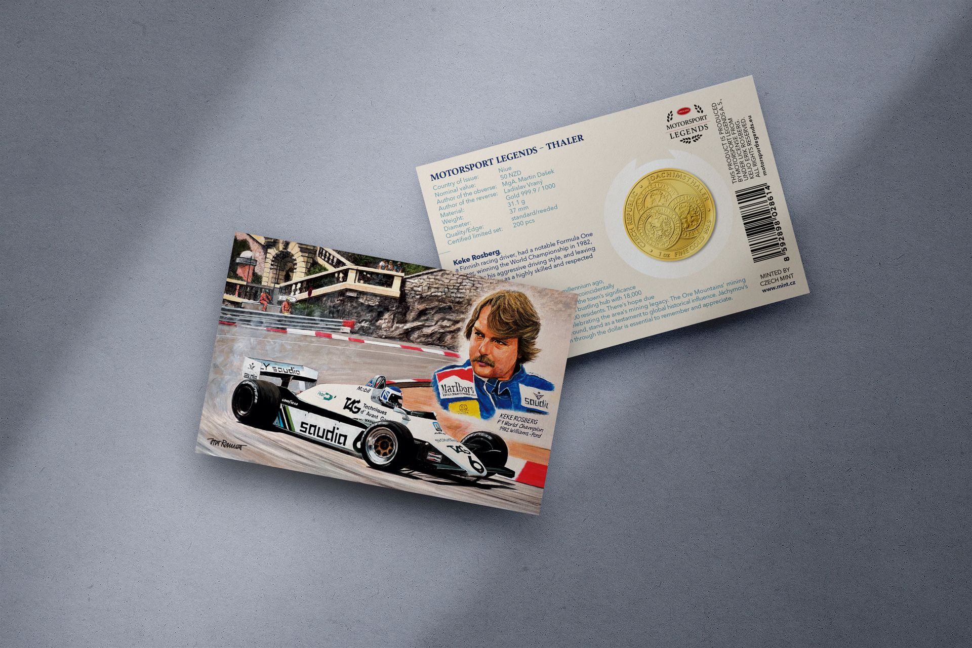 Zlatý tolar 1oz Keke Rosberg - galerie #1