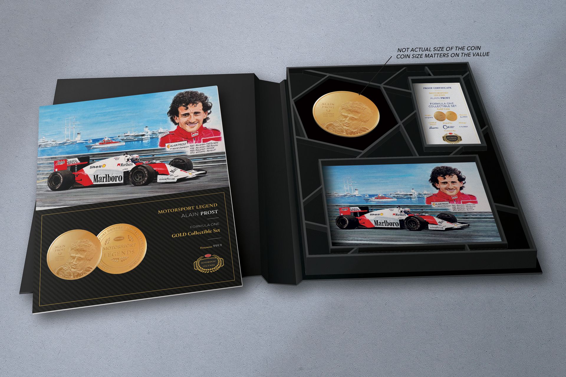 Zlatá mince 5oz Alain Prost - galerie #1