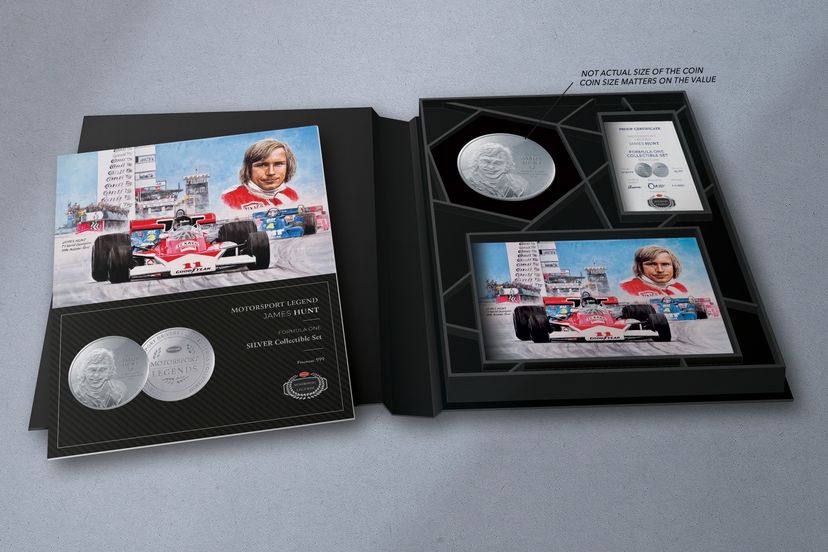 Stříbrná mince 1kg James Hunt - galerie #1