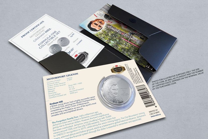 Stříbrná mince 1oz  Graham Hill - galerie #1