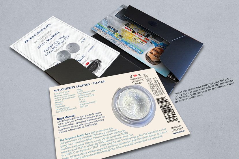 Stříbrný tolar 1oz Nigel Mansell - galerie #2