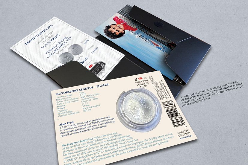 Stříbrný tolar 1oz Alain Prost - galerie #2