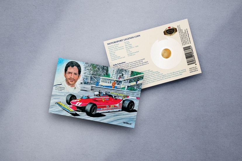 Zlatá mince 0,5g  Jody Scheckter - galerie #1