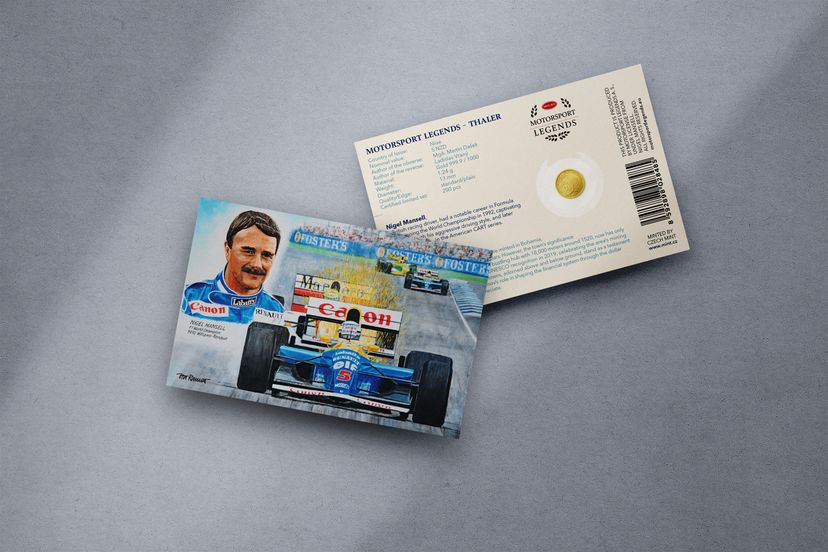 Zlatý tolar 1,24g Nigel Mansell - galerie #1