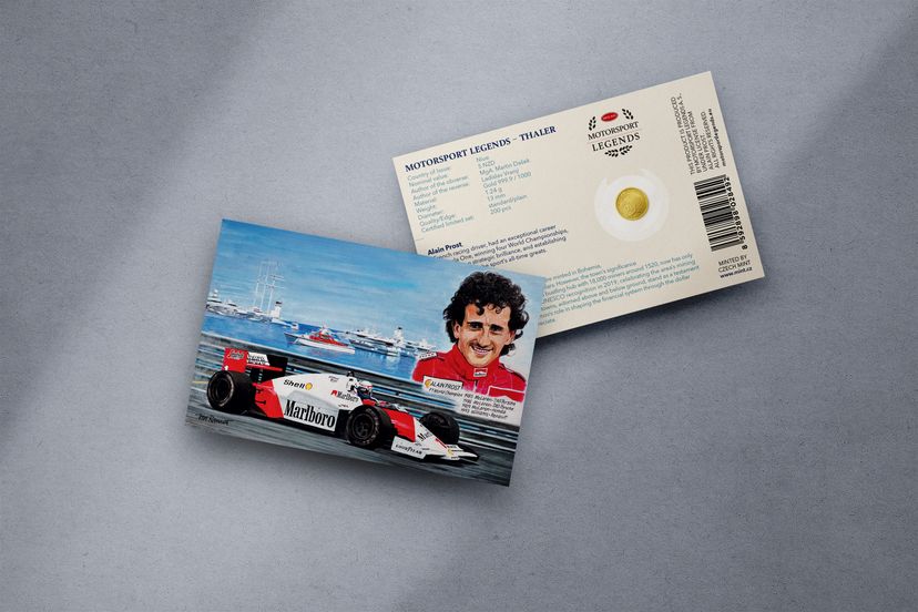 Zlatý tolar 1,24g Alain Prost - galerie #1