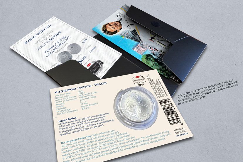 Stříbrný tolar 1oz Jenson Button - galerie #2