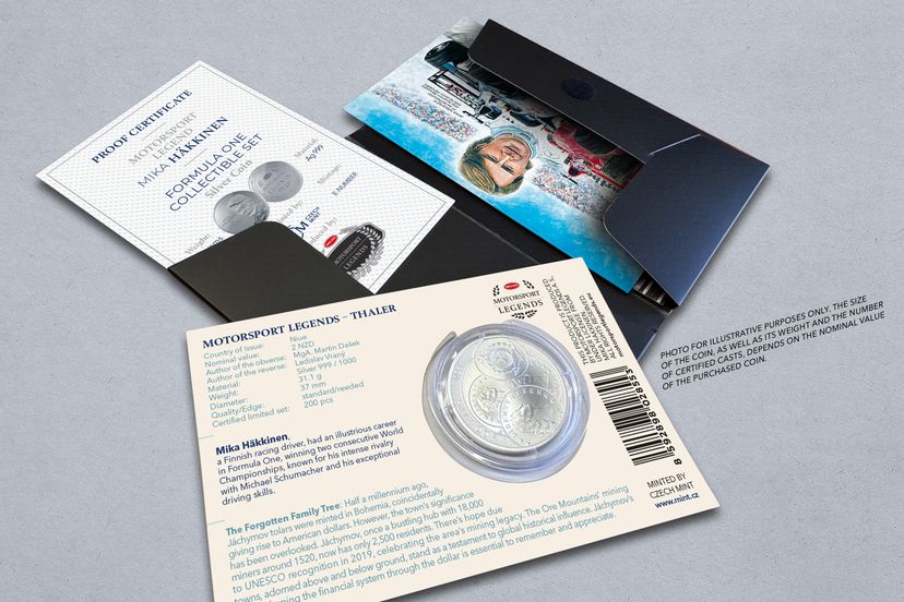 Stříbrný tolar 1oz Mika Häkkinen - galerie #2