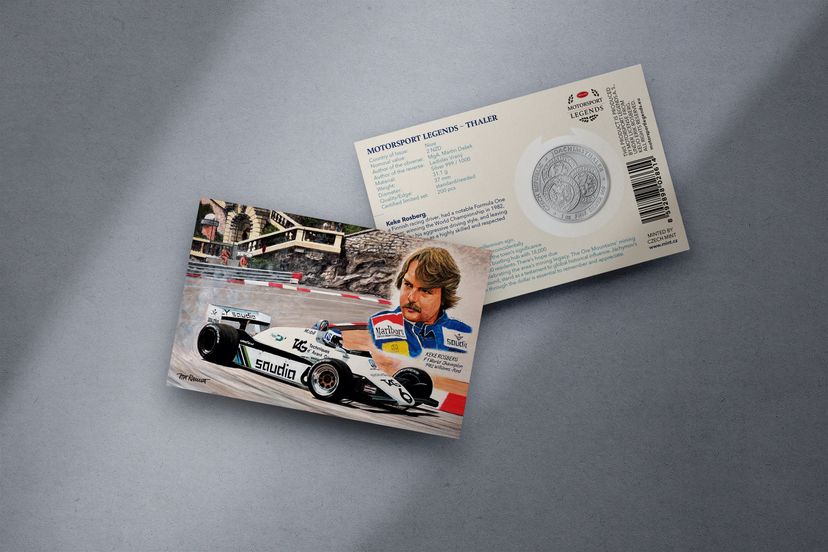 Stříbrný tolar 1oz Keke Rosberg - galerie #1
