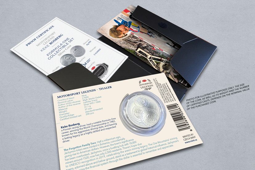 Stříbrný tolar 1oz Keke Rosberg - galerie #2