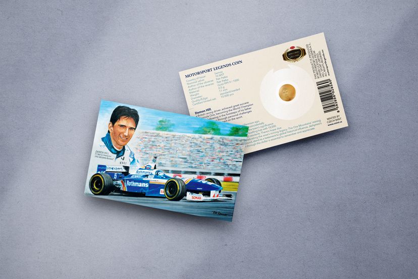 Zlatá mince 0,5g  Damon Hill - galerie #1